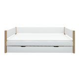 FLEXA Popsicle bunk bed with straight ladder Oak/Blueberry 90x200 cm