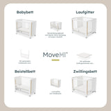 Naolima MoveMi® Babybett + Laufgitter