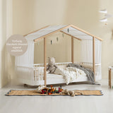 Oliver Furniture Wood Original Hausbett, weiss/Eiche 90x200 cm