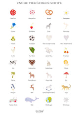 Isle of dogs Design Spielzeugkiste Weiss und Handbemalt