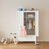 Isle of dogs Design Kleiderschrank 2-türig weiß