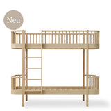 Oliver Furniture Wood Original mezzanine bed white/oak 90x200 cm