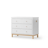 Oliver Furniture Wood Kommode mit 3 Schubladen Weiß/Eiche