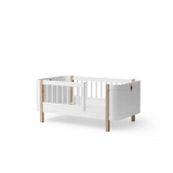 Oliver Furniture Wood Mini+ Basic Babybett Weiß/Eiche 68x122 cm