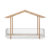Oliver Furniture Wood Original Hausbett, weiss/Eiche 90x200 cm
