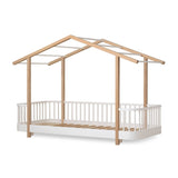 Oliver Furniture Wood Original Hausbett, weiss/Eiche 90x200 cm