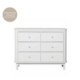 Oliver Furniture Wood chest of 6 drawers White