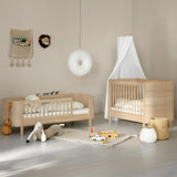 Oliver Furniture Wood Mini+ Babybett inkl. Umbauset Juniorbett Eiche 68x122 cm
