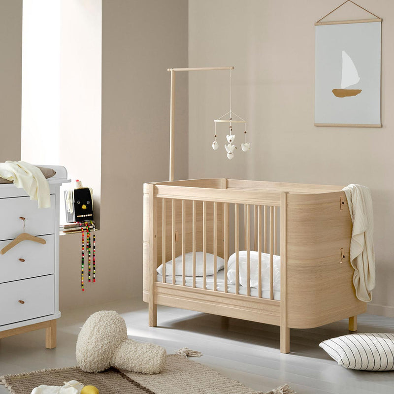 Oliver Furniture Wood Mini+ Babybett exkl. Umbauset Juniorbett Eiche 68x122 cm