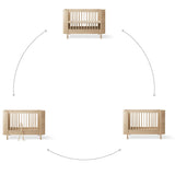 Oliver Furniture Wood Mini+ Babybett exkl. Umbauset Juniorbett Eiche 68x122 cm