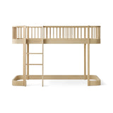 Oliver Furniture Wood Original mezzanine bed white/oak 90x200 cm
