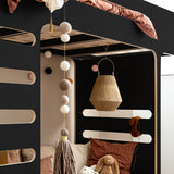 Rafa-kids F-Hochbett Schwarzes Laminat 90x200 cm