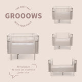Oliver Furniture Wood Mini+ Baby Bed excl. Conversion Kit Junior Bed Oak 68x122 cm (0-3)