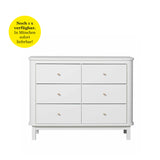 Oliver Furniture Wood chest of 6 drawers White