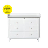 Oliver Furniture Wood Chest of 6 Drawers White + Changing Board Large
