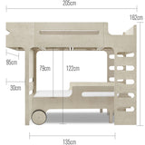 Rafa-kids F-Stockbett Schwarzes Laminat 90x200 cm