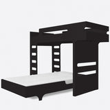 Rafa-kids F-Stockbett Schwarzes Laminat 90x200 cm