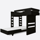 Rafa-kids F-Stockbett Schwarzes Laminat 90x200 cm