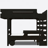 Rafa-kids F-Stockbett Schwarzes Laminat 90x200 cm