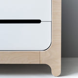 Rafa-kids H-Kommode mit 8 Schubladen und Kleiderstange Weiß