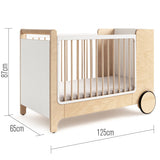 Rafa-kids schaukelndes Babybett Weiß 60x120 cm