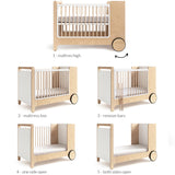 Rafa-kids schaukelndes Babybett Weiß 60x120 cm