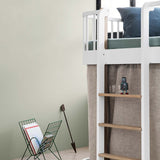 Oliver Furniture Wood Original halbhohes Hochbett Weiß/Eiche 90x200 cm