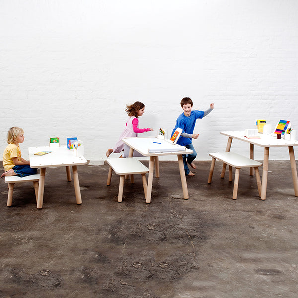 Growing Table mitwachsender Kindertisch Juniortisch in Weiß Birke