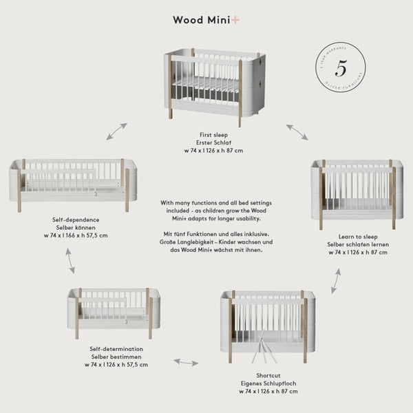 Oliver Furniture Matratzenverlängerung für Wood Mini+  (von 122 auf 162 cm)