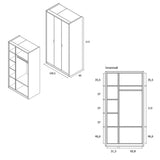 Muba Bespoke 3 türiger Schrank 109x213 cm