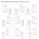 Muba Bespoke 3 türiger Schrank 109x213 cm