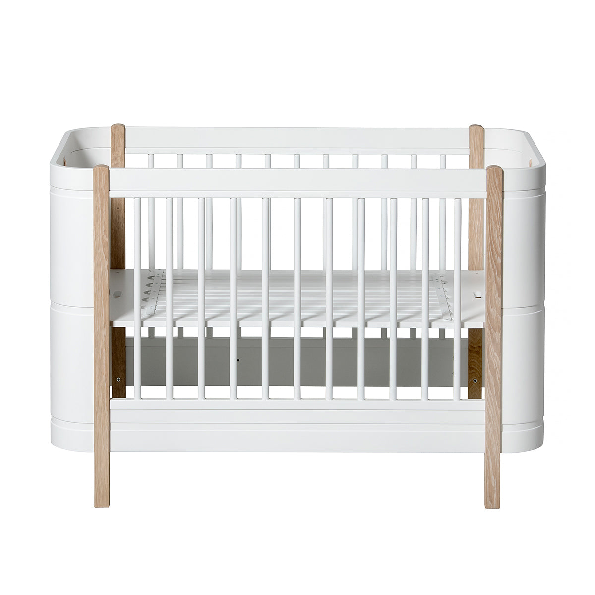 Oliver Furniture Wood Mini+ baby bed white/oak 68x122 cm