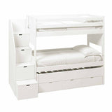 Muba Bespoke Etagenbett Movil XL mit Stauraumtreppe, Schubladen und Ausziehbett 90x200 cm