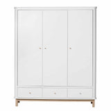 Oliver Furniture Wood wardrobe 3 doors white/oak