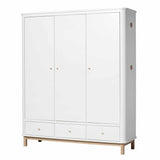 Oliver Furniture Wood wardrobe 3 doors white/oak