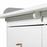 Oliver Furniture Wood Wickelplatte groß für Kommode mit 3 oder 6 Schubladen Weiß