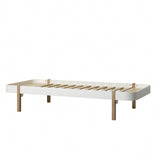 Oliver Furniture Wood Lounger Bett Weiß/Eiche 90x200 cm