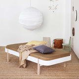 Oliver Furniture Wood Lounger Bett Weiß/Eiche 90x200 cm