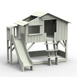 Mathy by bols hut bunk bed with slide Pine wood + MDF