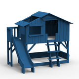 Mathy by bols hut bunk bed with slide Pine wood + MDF