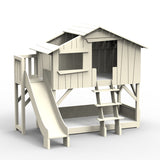 Mathy by bols hut bunk bed with slide Pine wood + MDF