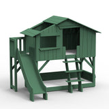 Mathy by bols hut bunk bed with slide Pine wood + MDF