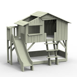 Mathy by bols hut bunk bed with slide Pine wood + MDF