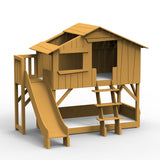 Mathy by bols hut bunk bed with slide Pine wood + MDF