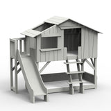 Mathy by bols hut bunk bed with slide Pine wood + MDF