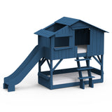 Mathy by bols hut bunk bed with slide Pine wood + MDF