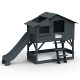 Mathy by bols hut bunk bed with slide Pine wood + MDF