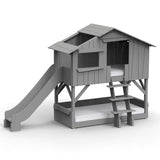 Mathy by bols hut bunk bed with slide Pine wood + MDF