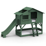 Mathy by bols hut bunk bed with slide Pine wood + MDF