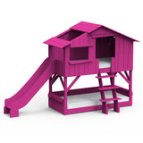 Mathy by bols hut bunk bed with slide Pine wood + MDF